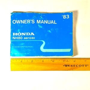 Honda 1983 Aero80 Scooter Owners Manual